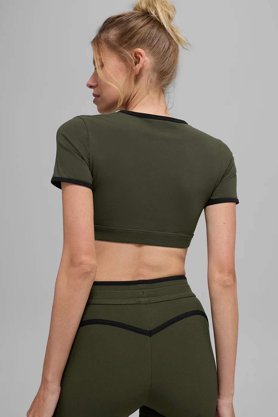 Airbrush Race Pace Short Sleeve - Green Olive/Black - Image 3