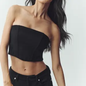 Wool Blend Nightcap Corset Top - Black