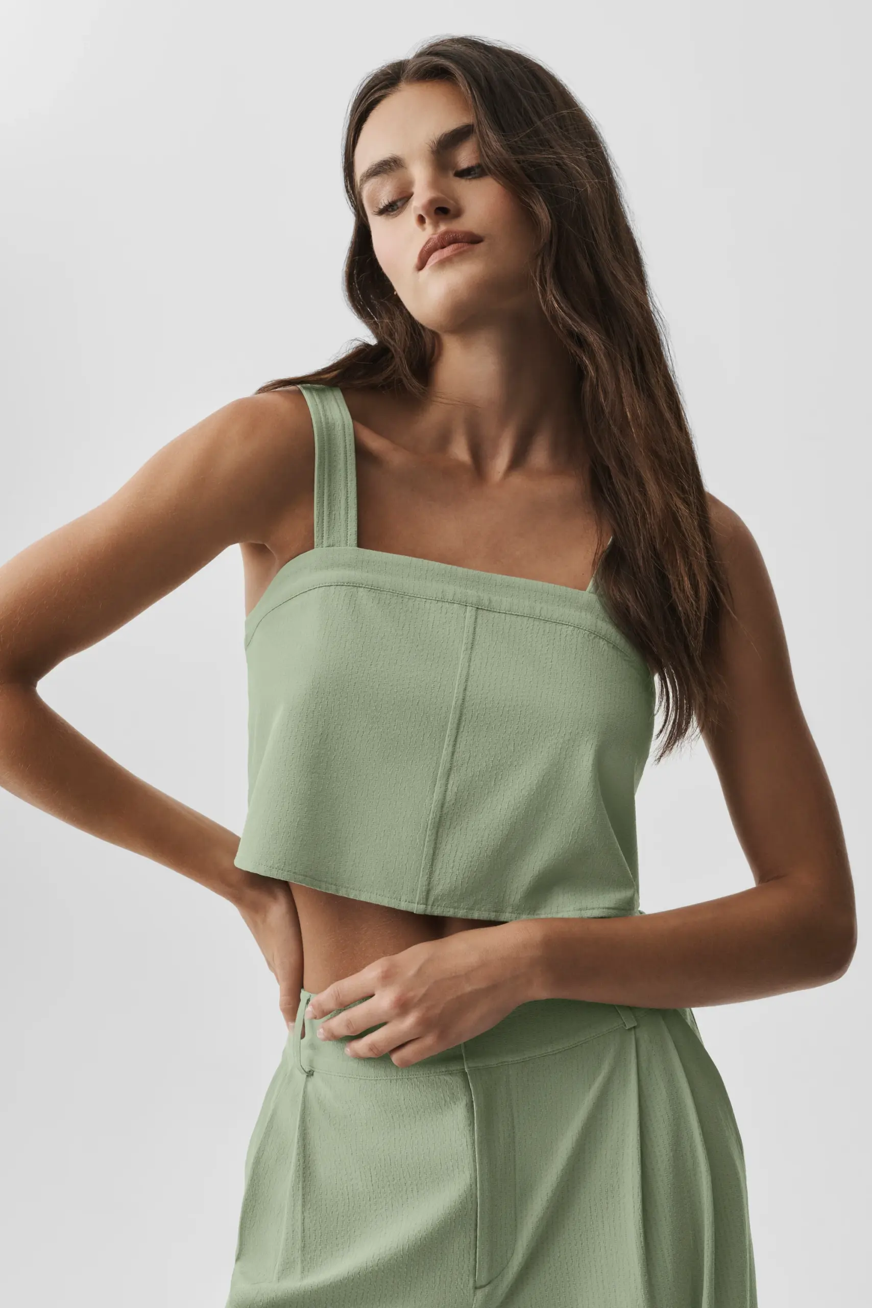Cropped Dreamscape Tank - Dune Grass - Image 2
