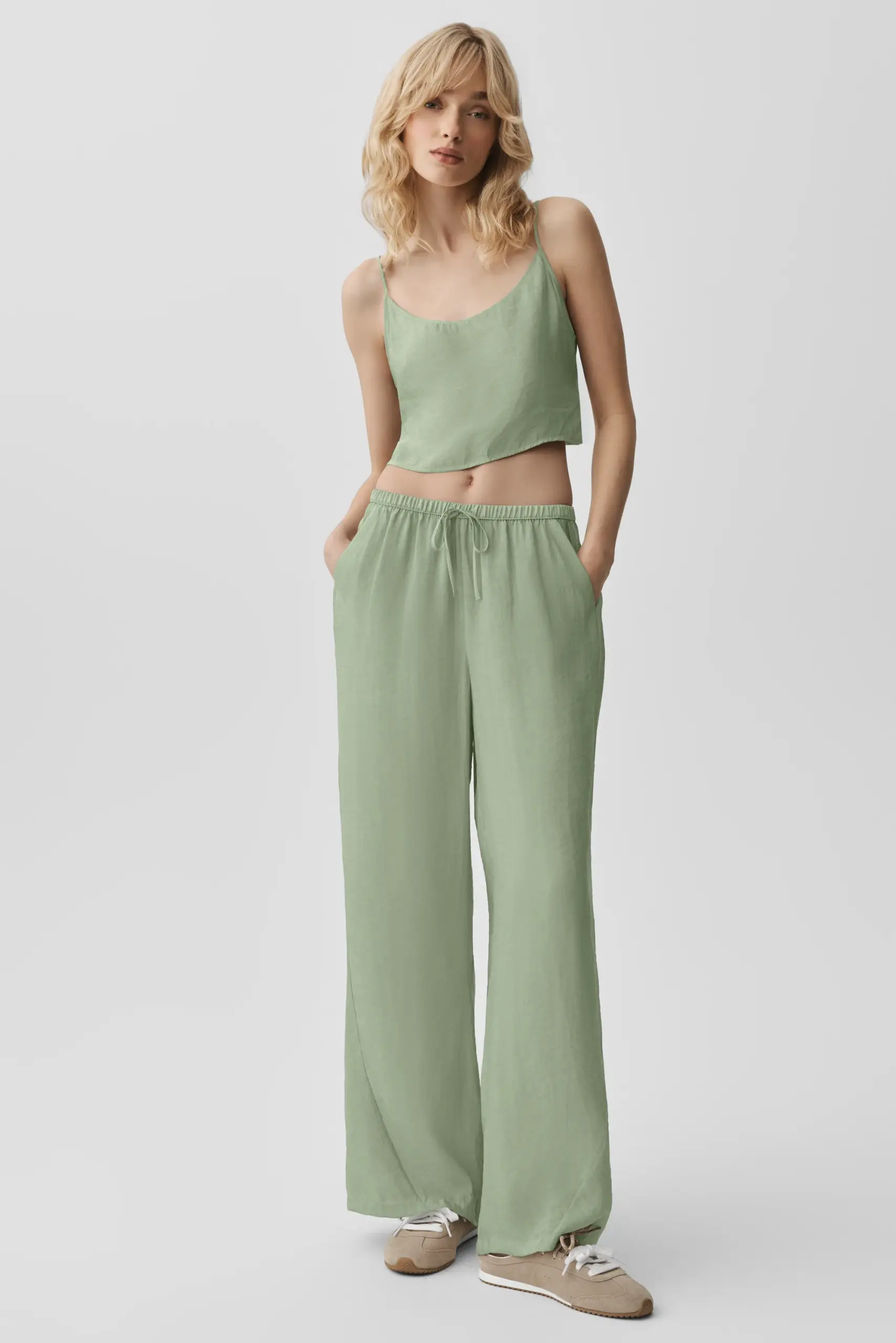 Semi-Sheer Golden Hour Tank - Dune Grass - Image 6