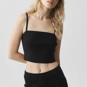 Mini Cable Sweater Tank - Black