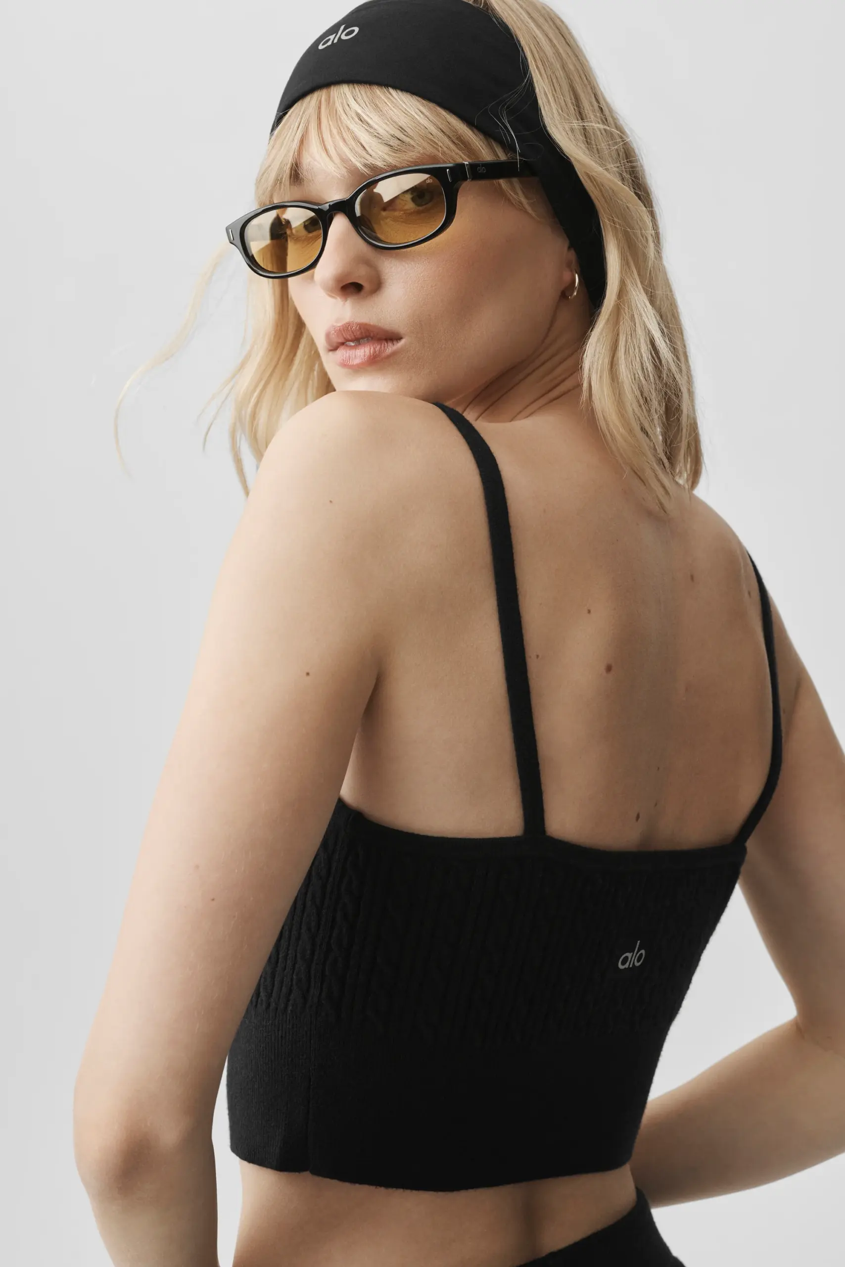 Mini Cable Sweater Tank - Black - Image 3
