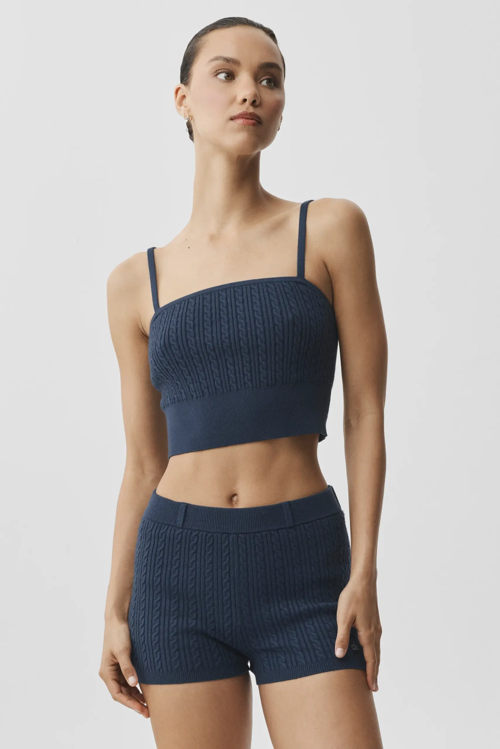 Mini Cable Sweater Tank - Navy - Image 3