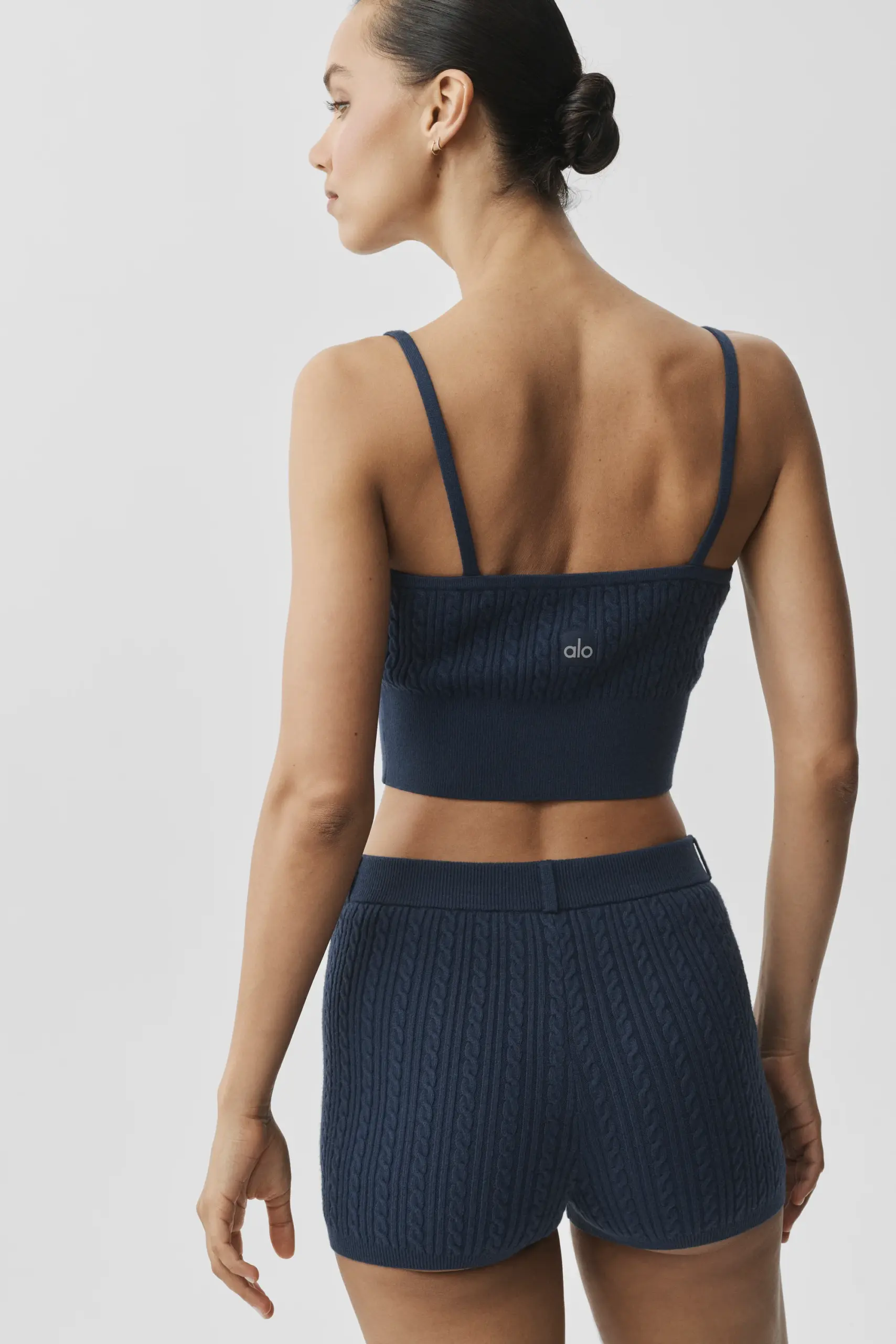 Mini Cable Sweater Tank - Navy - Image 2