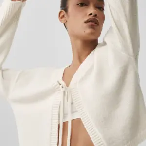 Wool Cashmere New Class Tie Cardigan - Ivory