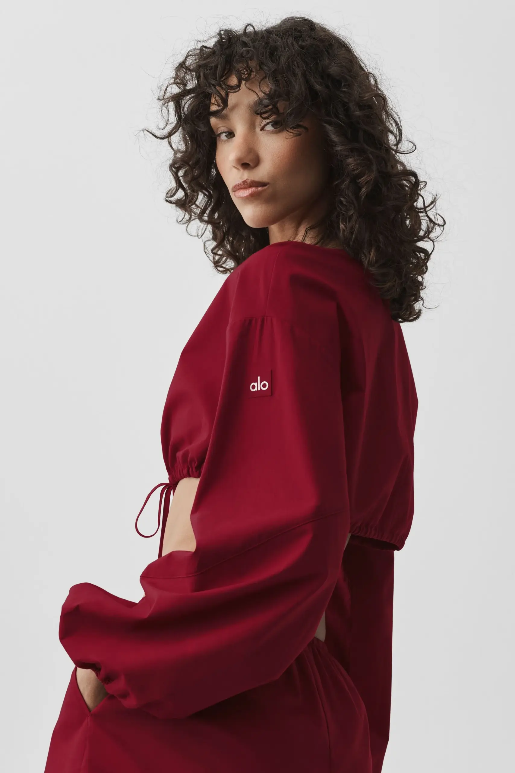 Cotton Cropped Real Deal Long Sleeve - Summer Romance Red - Image 4