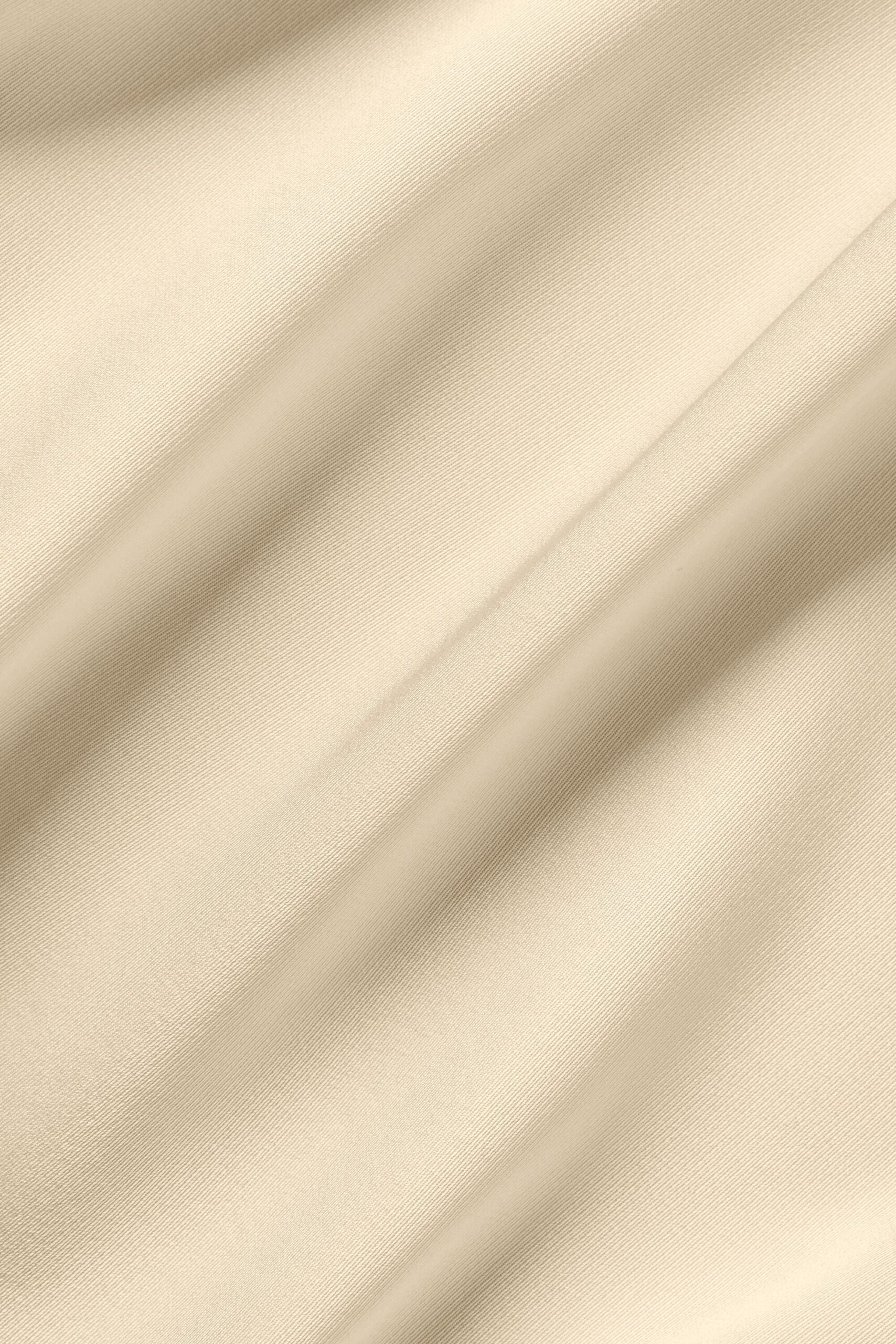 Silk Blend Radiance Long Sleeve Top - Sandy Beige - Image 5