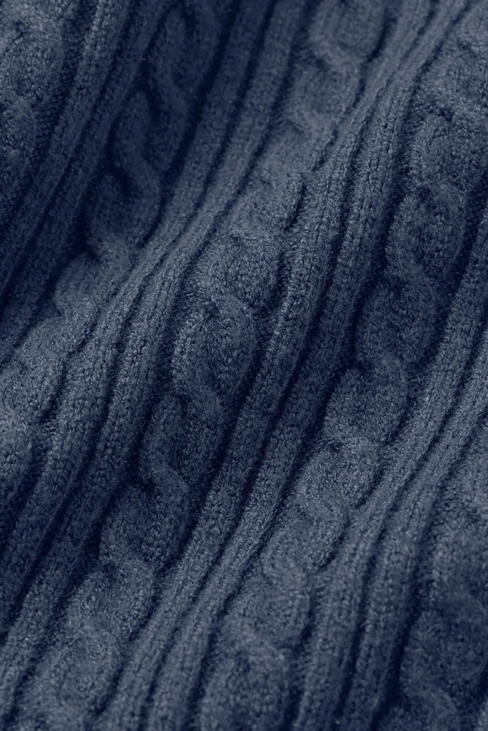 Mini Cable Sweater Cardigan - Navy - Image 5