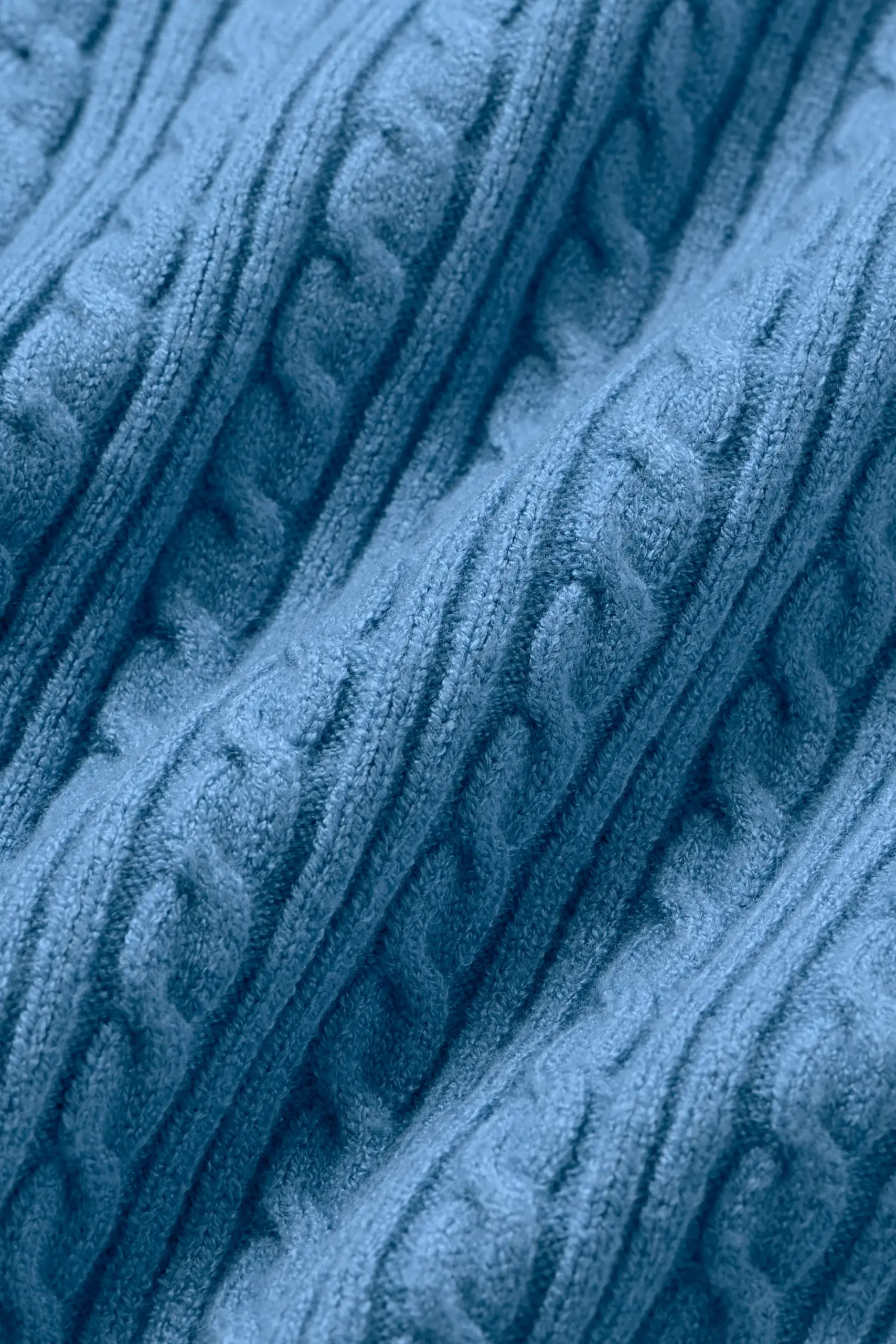 Mini Cable Sweater Cardigan - California Blue - Image 6