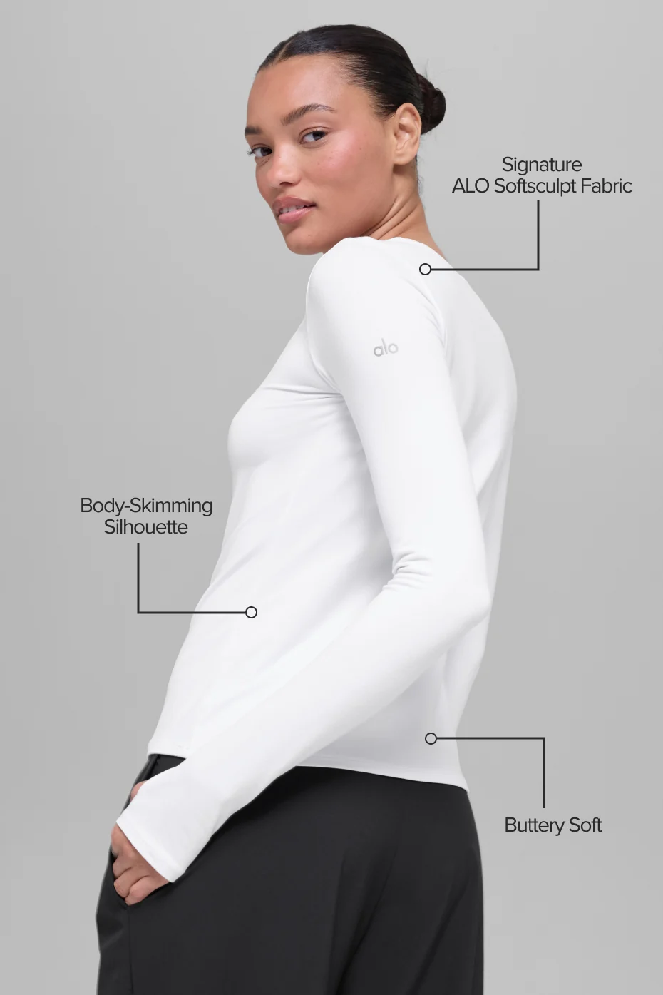 Alosoft Finesse Long Sleeve - White - Image 2