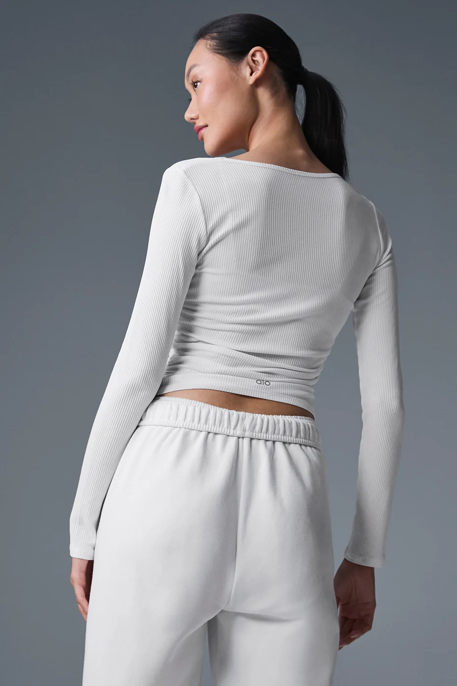 Gather Long Sleeve - White - Image 3