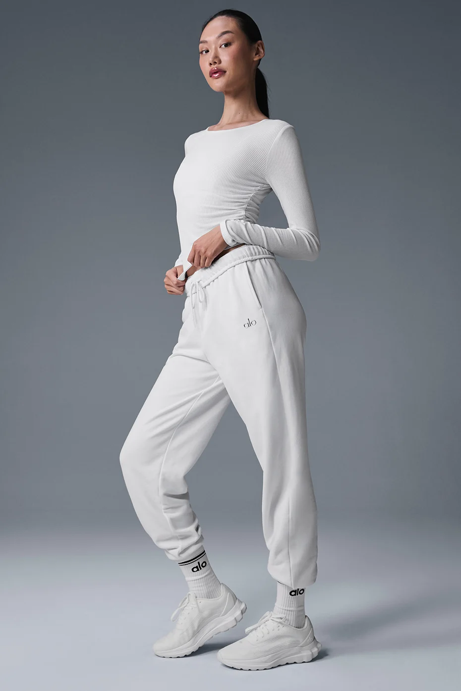 Gather Long Sleeve - White - Image 4