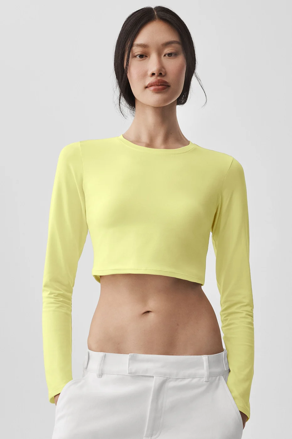 Alosoft Crop Finesse Long Sleeve - Sunshine