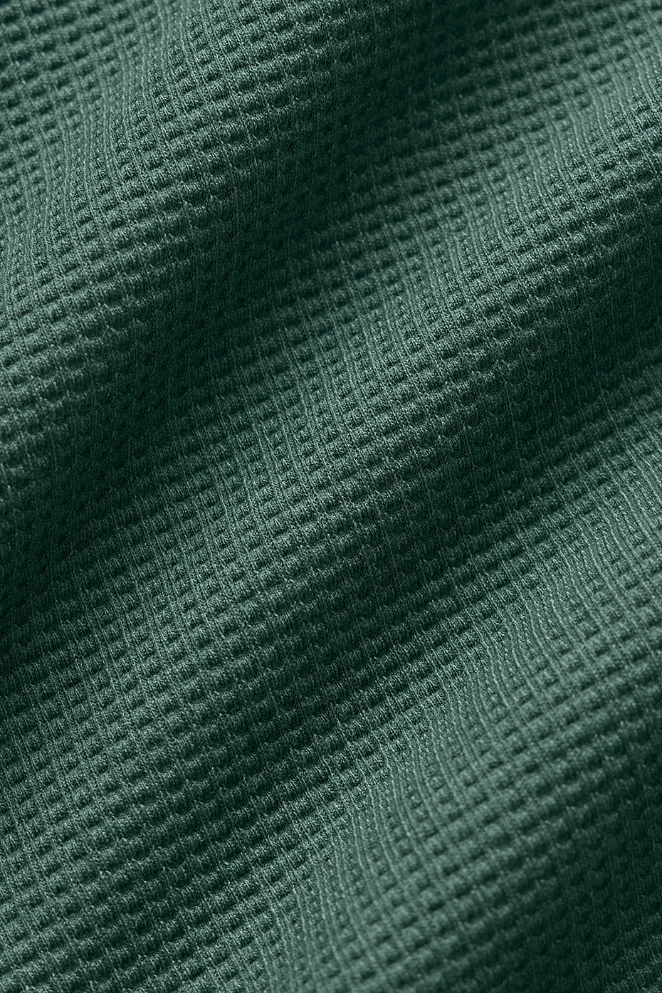 Waffle Weekend Escape Mock Neck Long Sleeve - Clover Green - Image 6