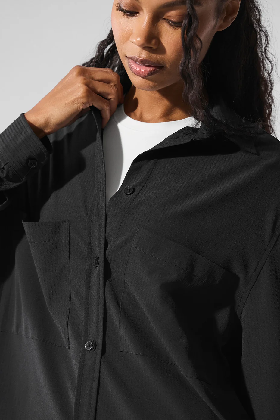 Dreamscape Button Down Long Sleeve - Black - Image 3