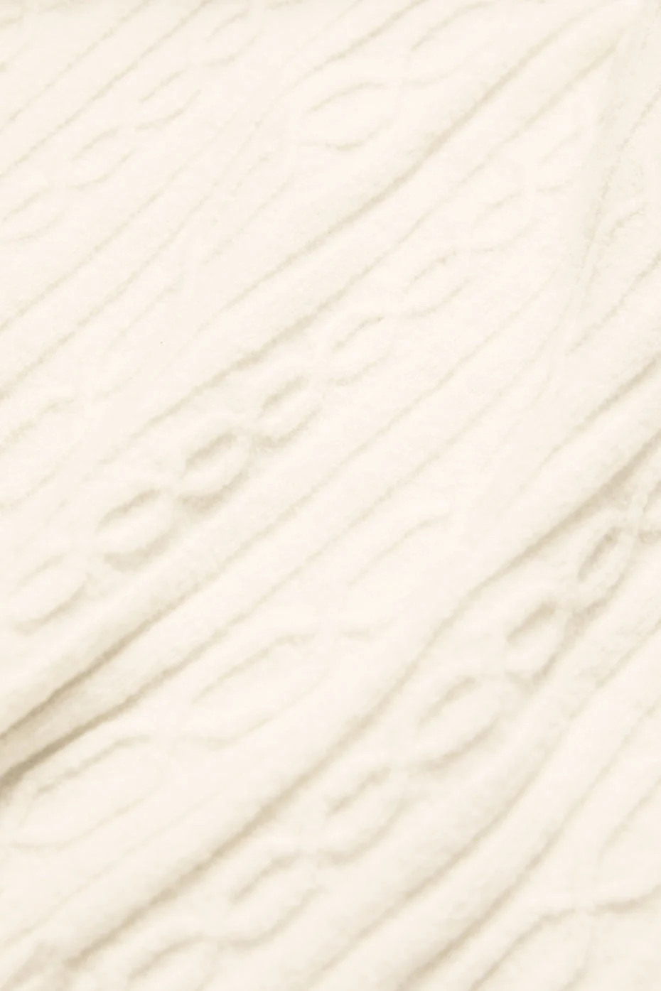 Cable Knit Winter Bliss Hoodie - Ivory - Image 5