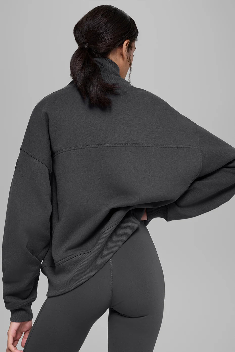 Hazy Mock Neck Pullover - Anthracite - Image 3
