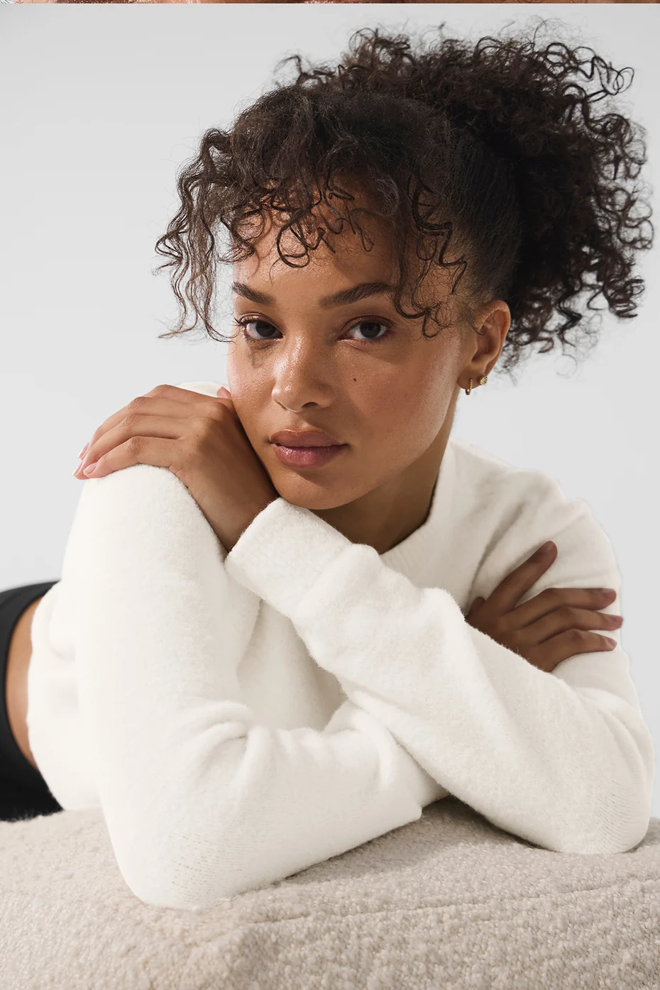 Snuggle Up Sweater Cropped Cardigan - Ivory - Image 4