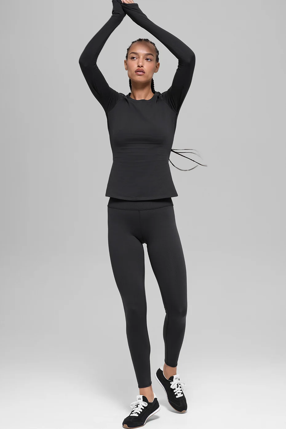Airbrush Winter Warm Nocturne Long Sleeve - Black - Image 4