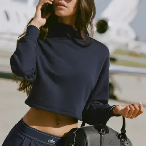 Cropped Serenity Coverup - Navy