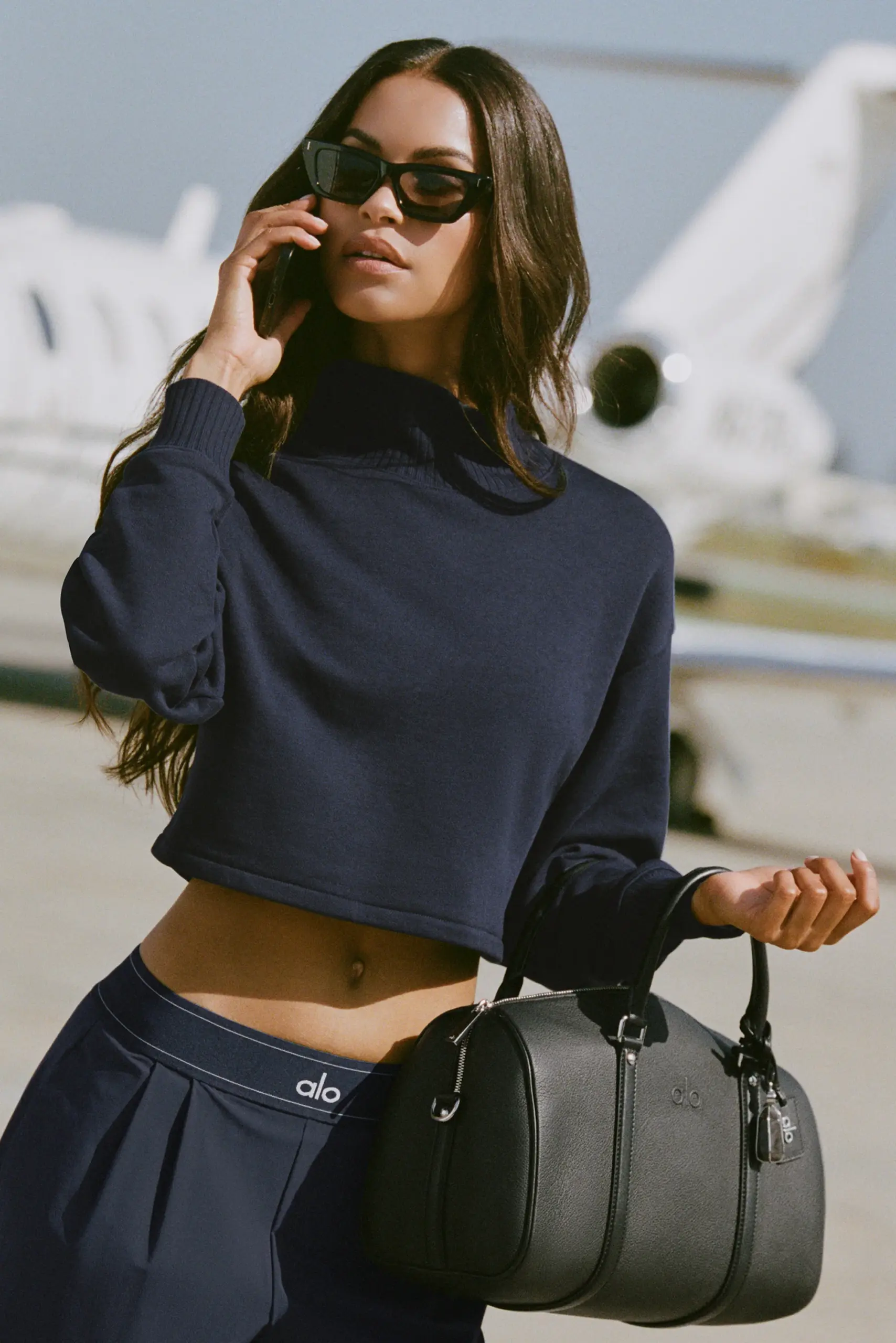 Cropped Serenity Coverup - Navy