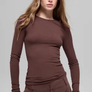 Ribbed Modal Long Sleeve - Brownstone