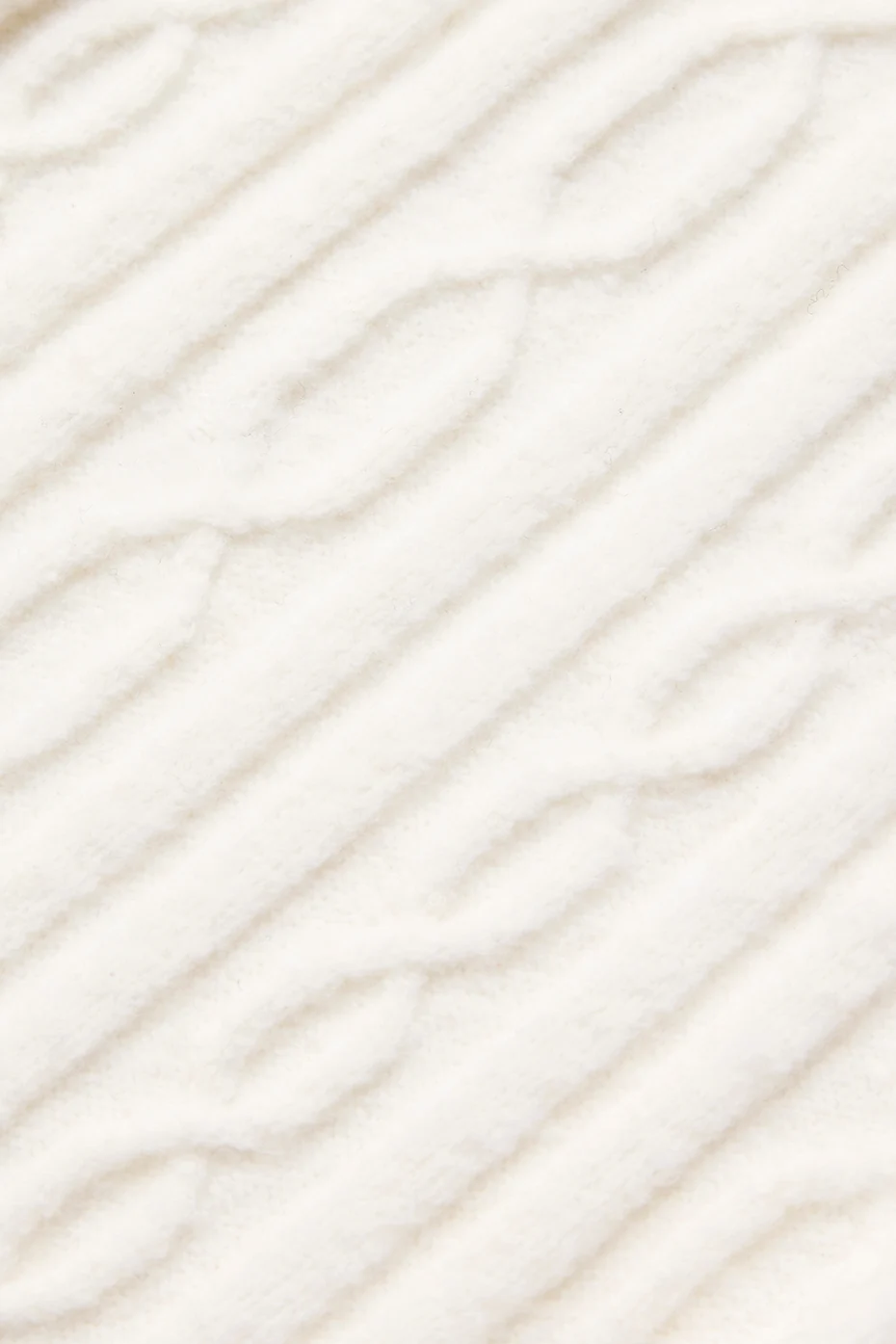 Cable Knit Cropped Winter Bliss Turtleneck Long Sleeve - Ivory - Image 4