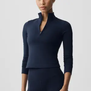 ALO Softsculpt Precision 1/4 Zip Long Sleeve - Navy