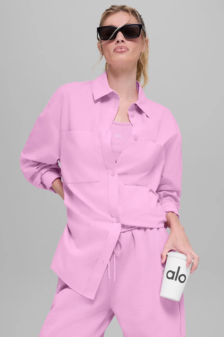Cotton Real Deal Button Up Long Sleeve - Candy Heart Pink - Image 4