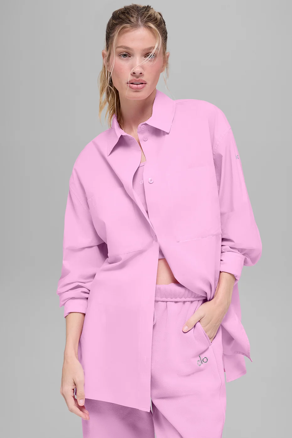 Cotton Real Deal Button Up Long Sleeve - Candy Heart Pink - Image 2