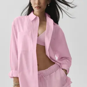 Cotton Real Deal Button Up Long Sleeve - Pink Marshmallow