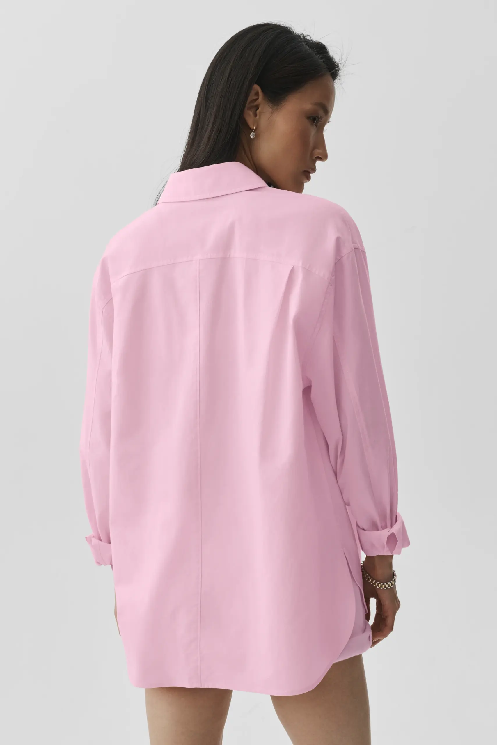 Cotton Real Deal Button Up Long Sleeve - Pink Marshmallow - Image 3