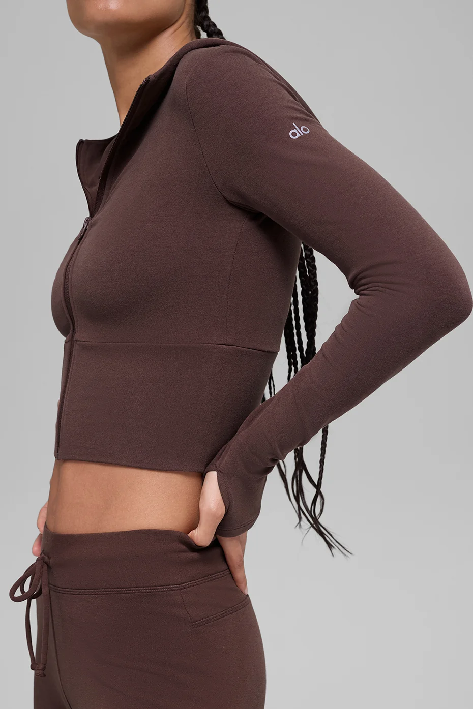 Sway Full Zip Hoodie - Brownstone - Image 4