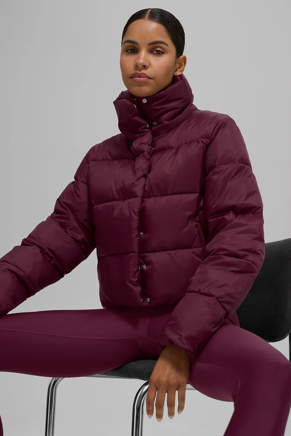 Gold Rush Puffer - Burgundy - Image 4