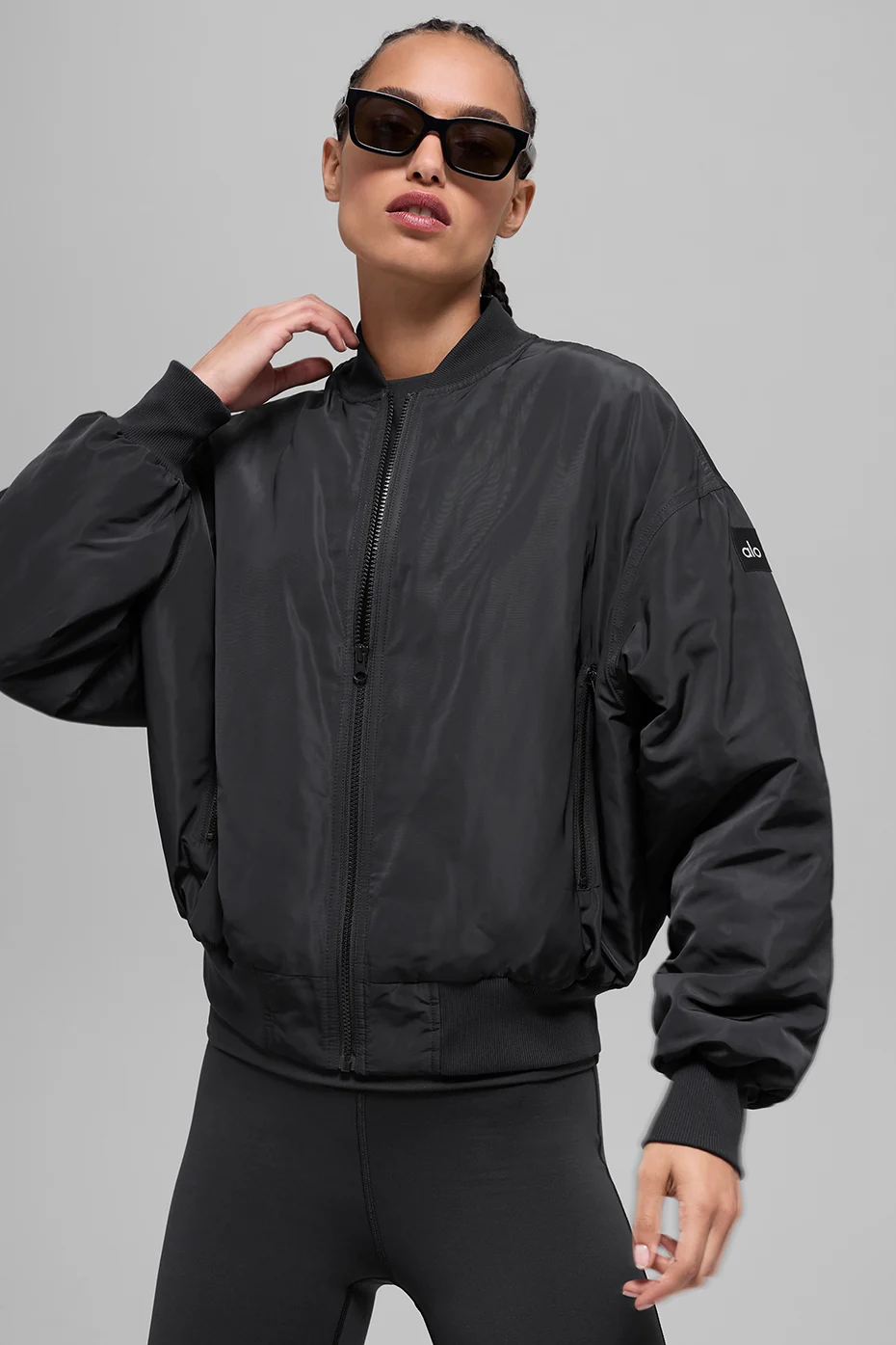 Faux Fur Urbanite Bomber - Black/Ivory - Image 6