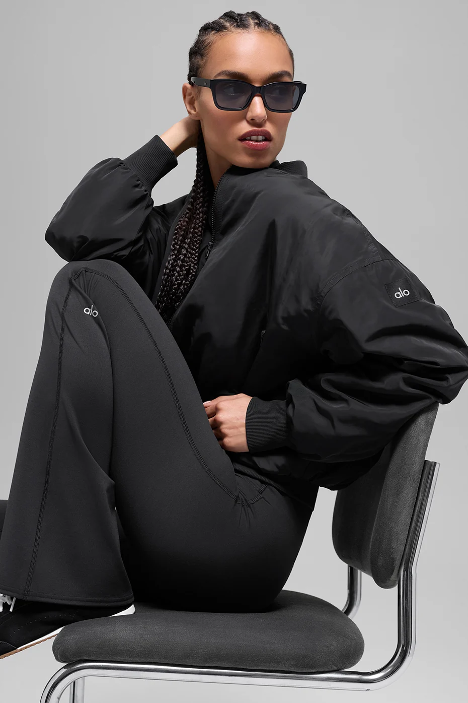 Faux Fur Urbanite Bomber - Black/Ivory - Image 4