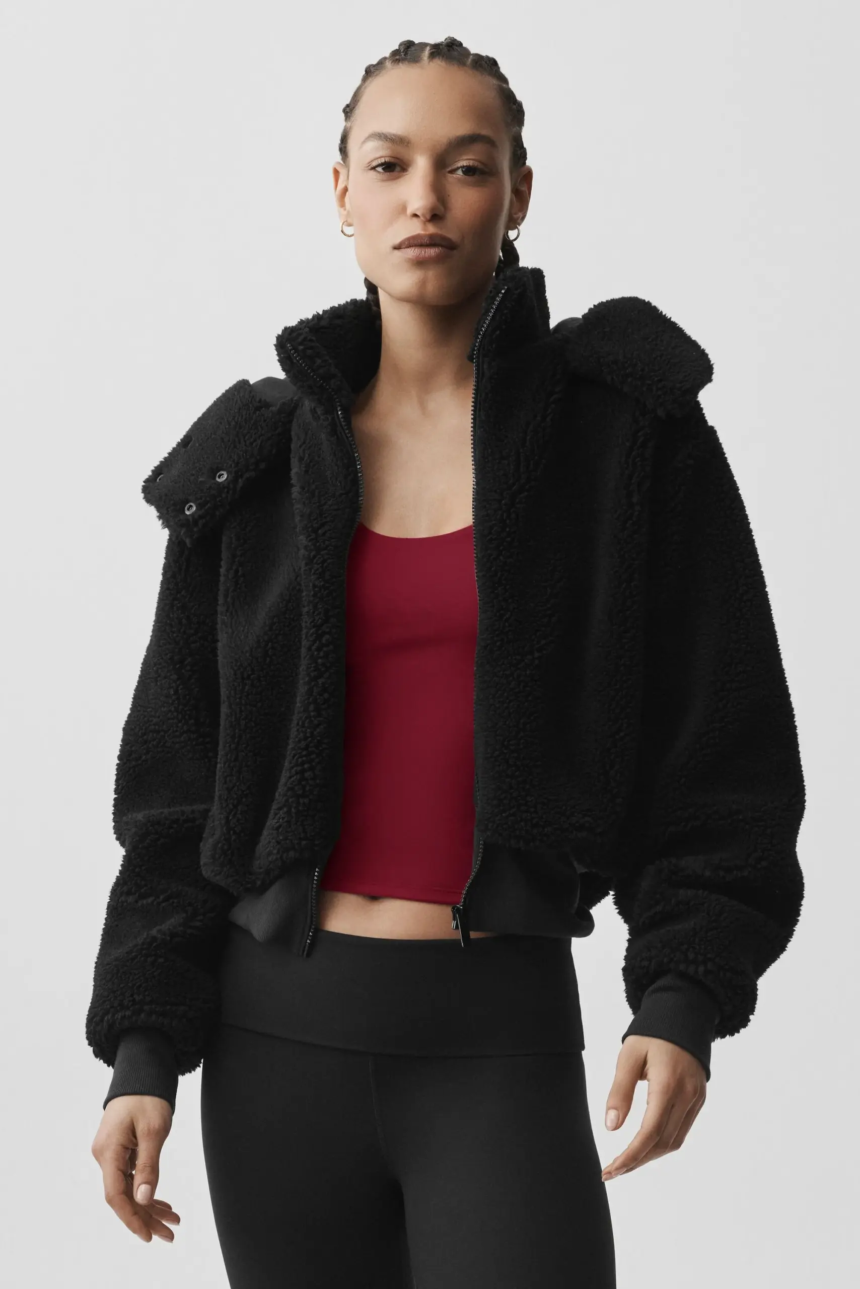 Foxy Sherpa Jacket - Black - Image 6