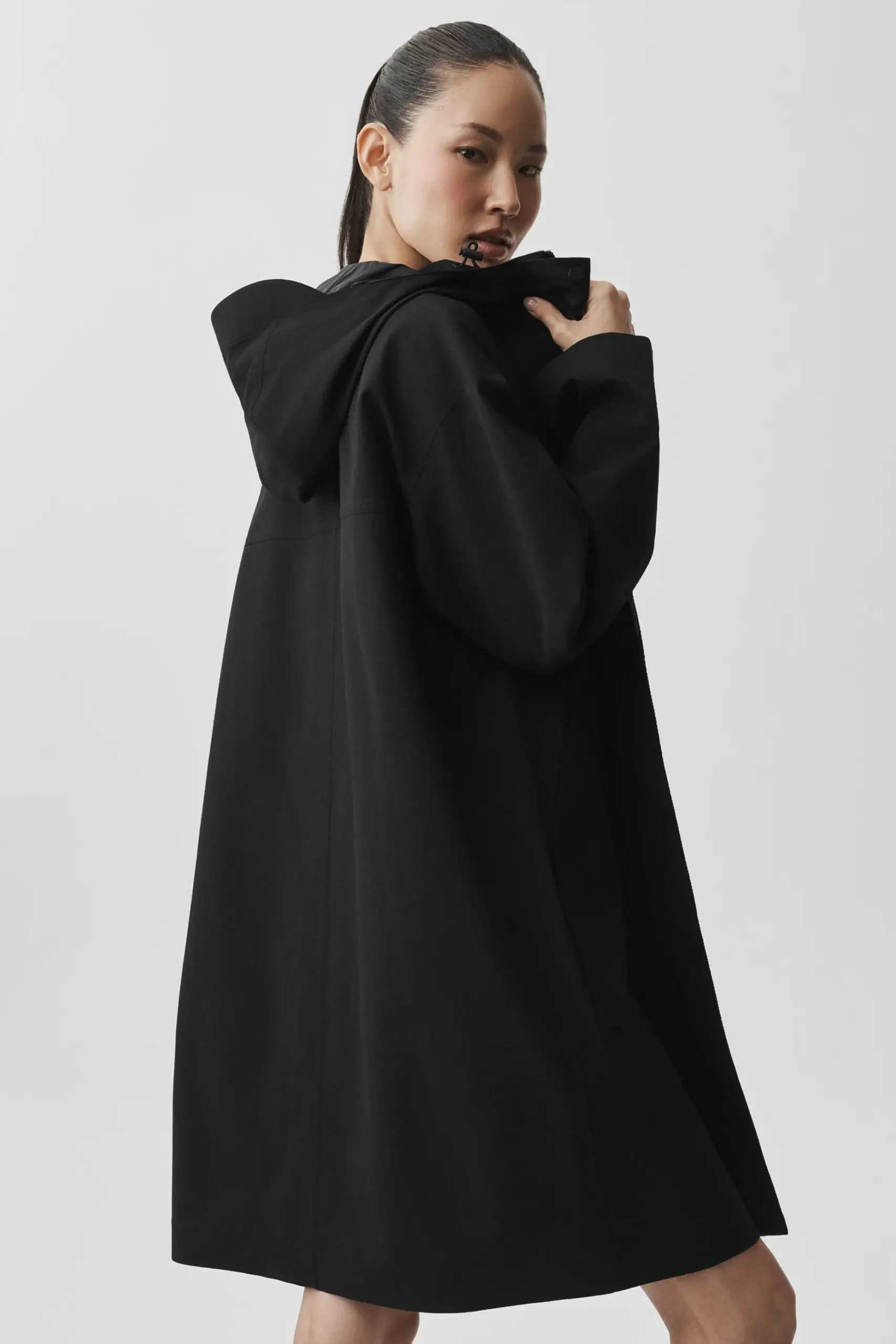Rain Or Shine Long Coat - Black - Image 2