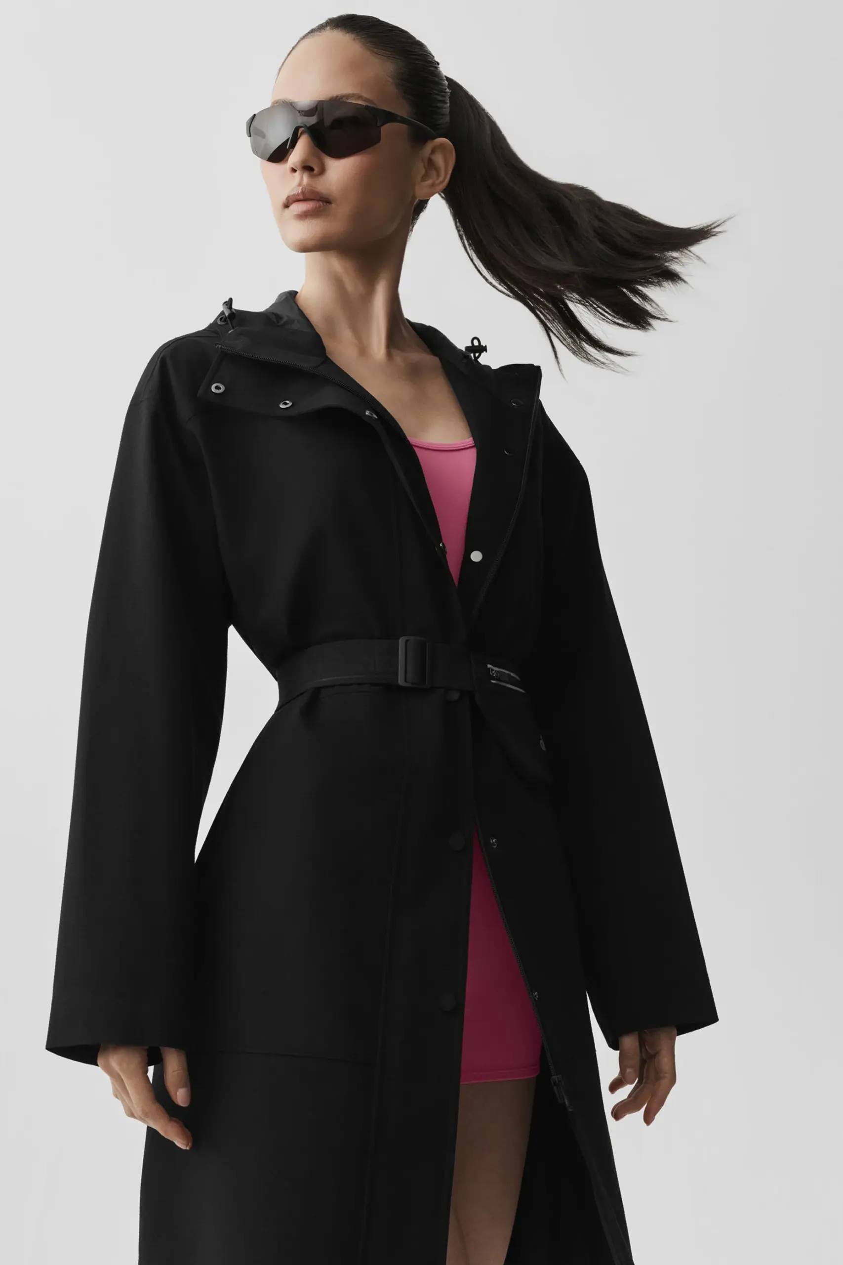 Rain Or Shine Long Coat - Black - Image 7