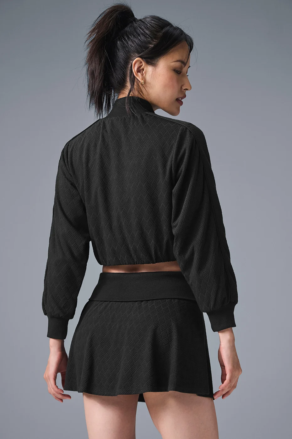 Cropped Doubles Only Full Zip Jacket - Black - Image 2