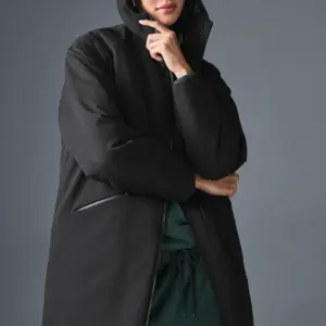 Rain Or Shine Puffer Long Coat - Black