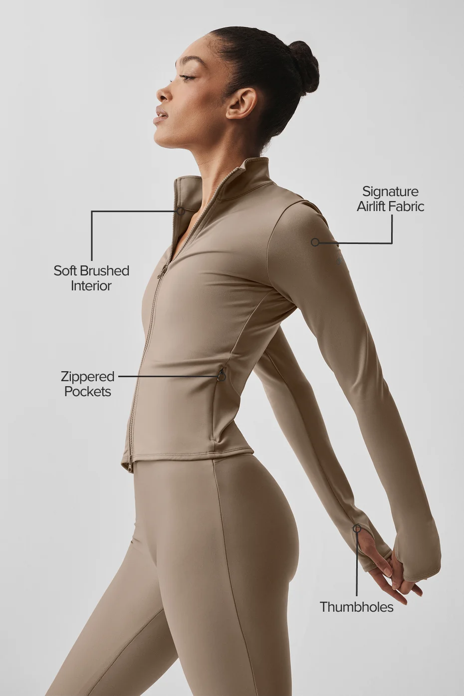 Airlift Winter Warm Radiant Full-Zip Jacket - Gravel - Image 2