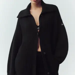 Cashmere Northstar Long Cardigan - Black