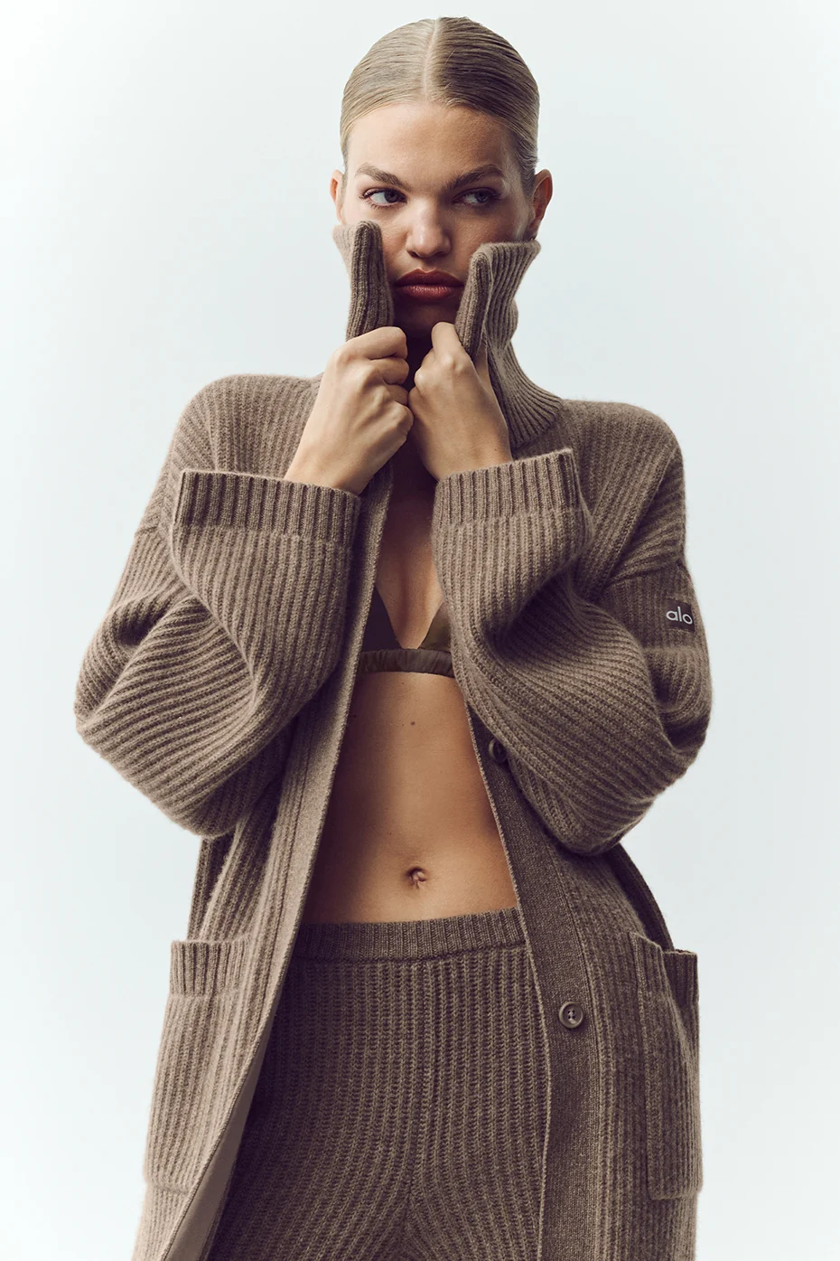 Cashmere Northstar Long Cardigan - Alpine Cocoa Heather - Image 5