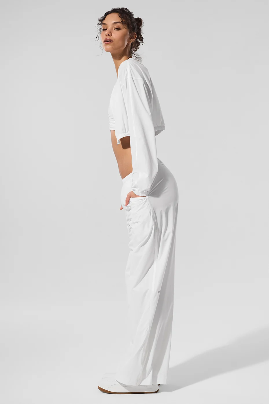 Cropped Breezy Full-Zip Cover Up - White - Image 4