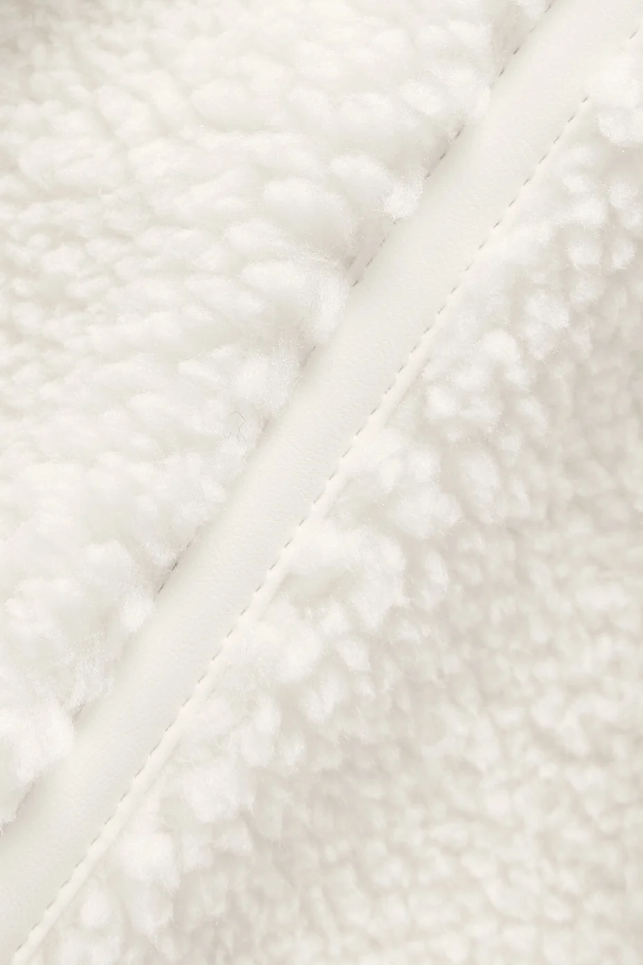 Sherpa Cropped Slope Side Jacket - Ivory - Image 6
