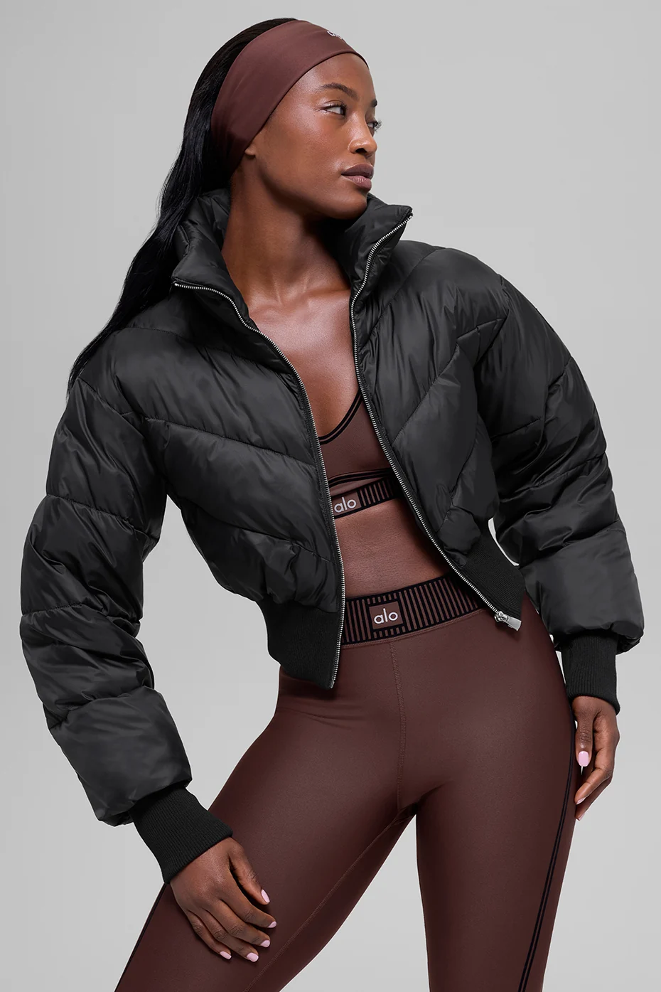 Cropped Atmosphere Puffer - Black - Image 5