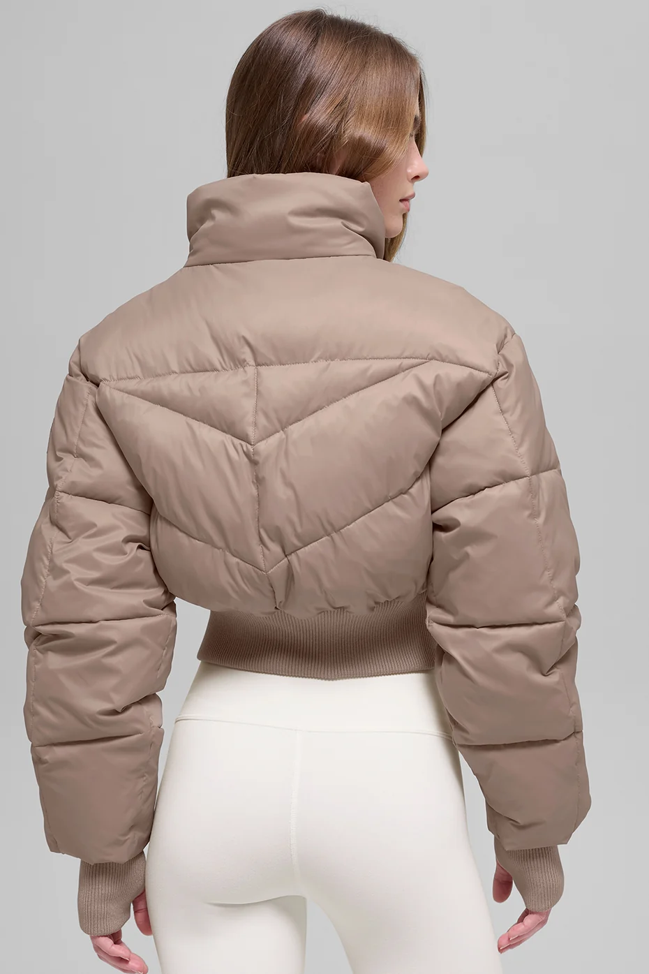 Cropped Atmosphere Puffer - Chai Latte - Image 2