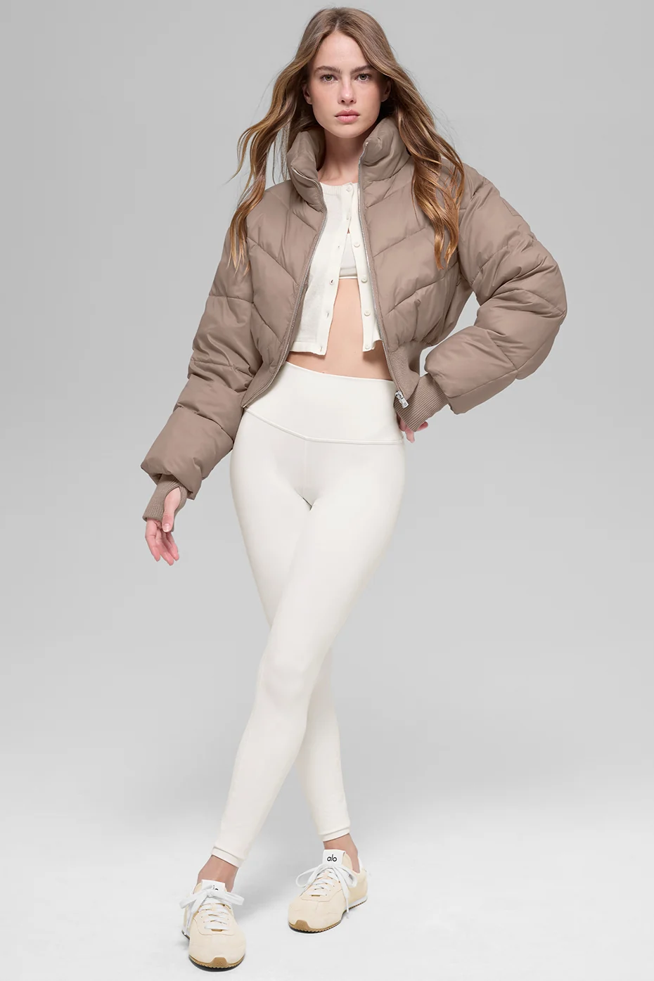 Cropped Atmosphere Puffer - Chai Latte - Image 4