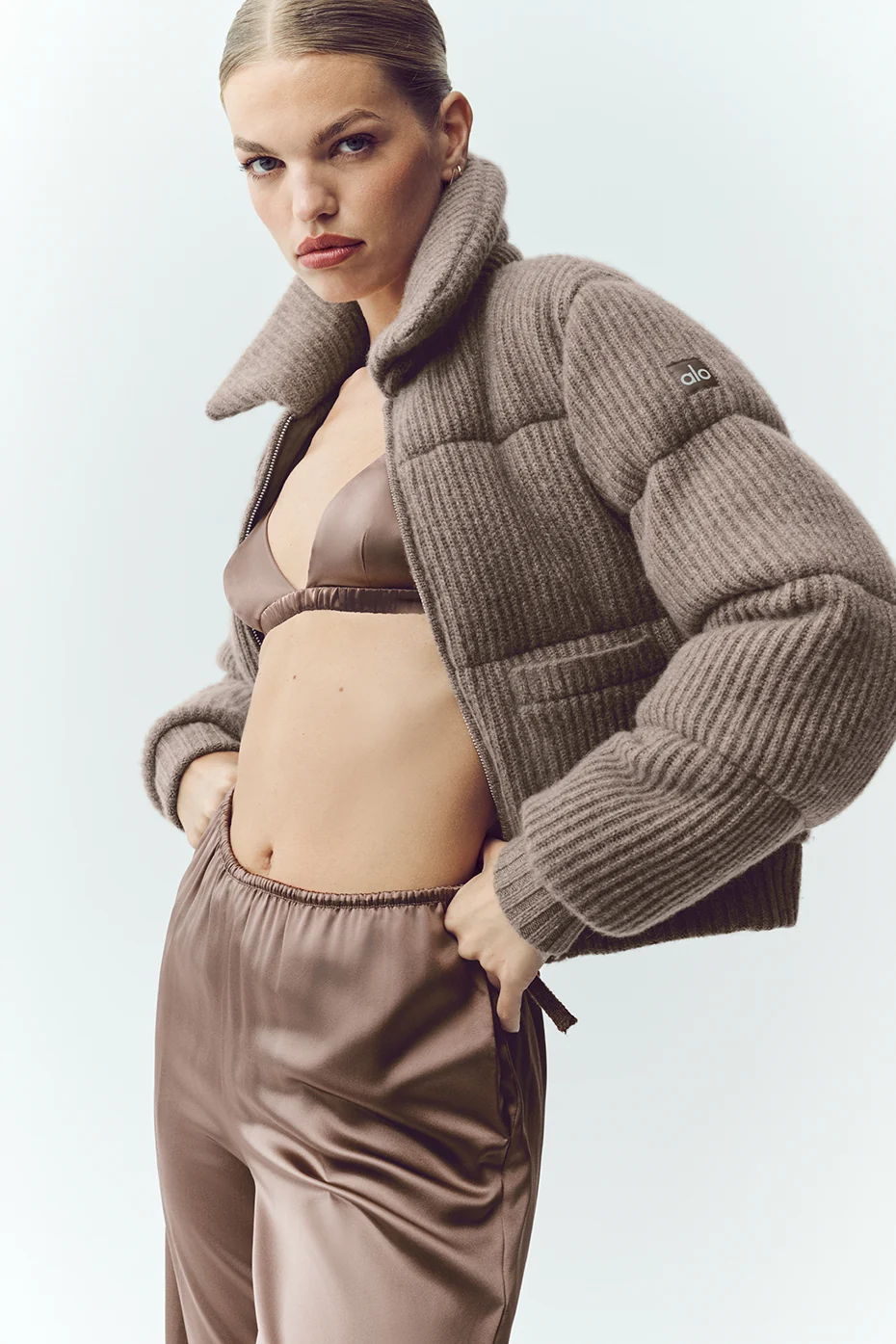 Cashmere Northstar Sweater Puffer - Alpine Cocoa Heather - Image 5
